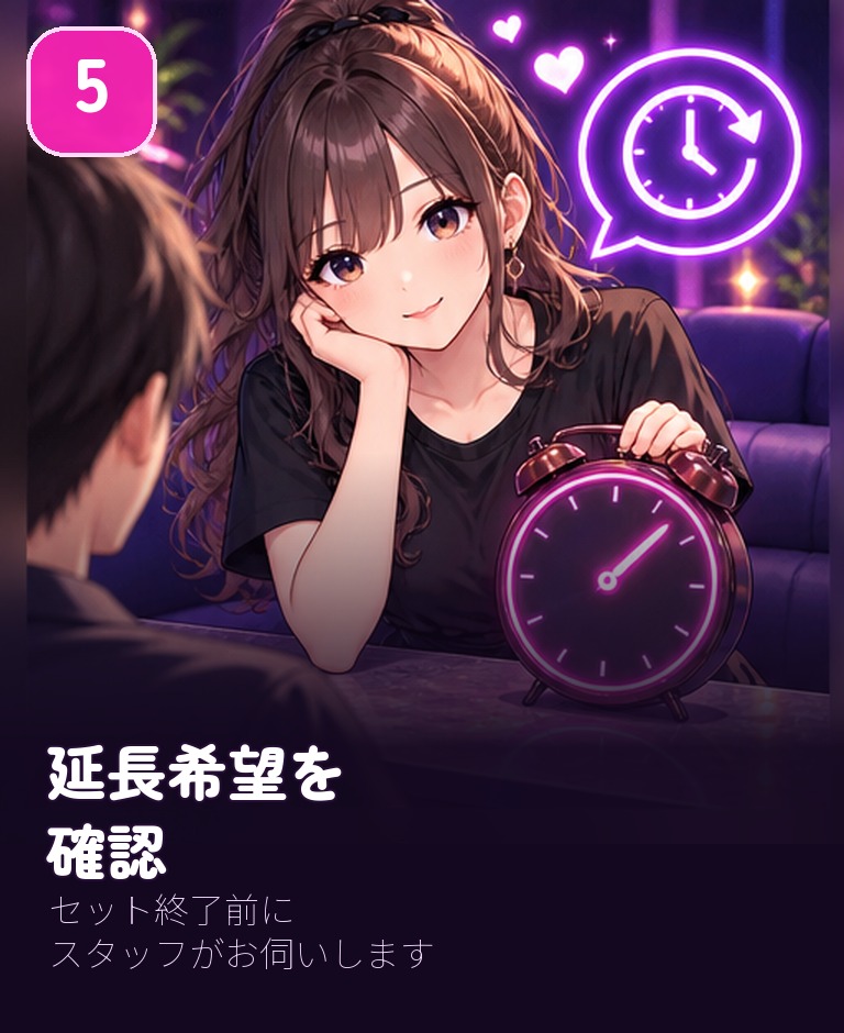 5 お会計前に延長希望を確認